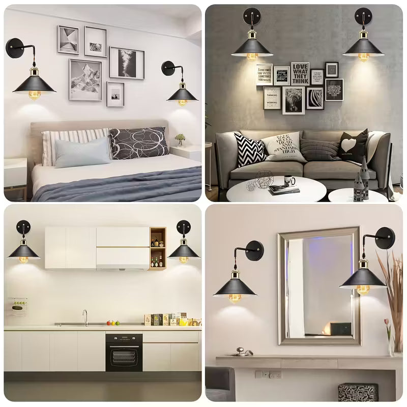 Modern Metal Wall Sconce | Industrial Oil-Rubbed Finish – Home Decor, Ambient Lighting