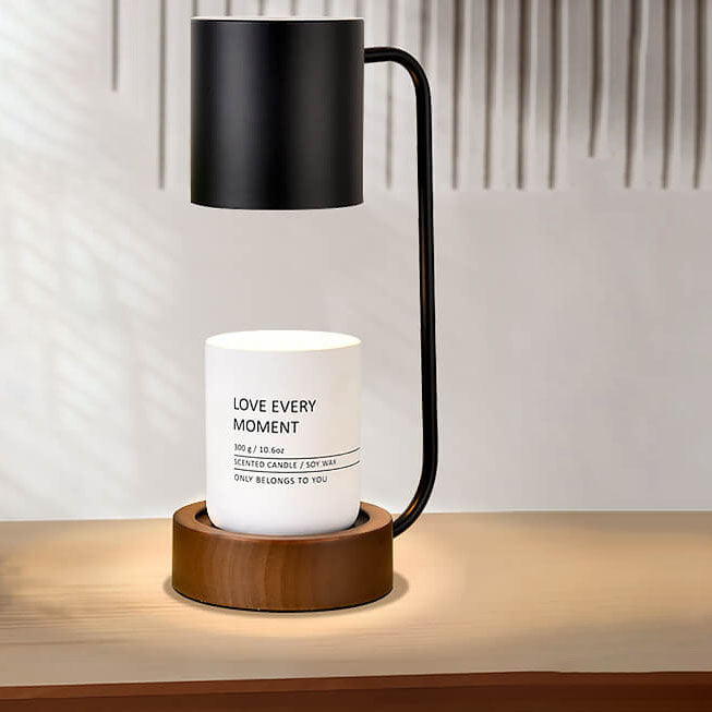Japanese Minimalist Candle Warmer Lamp | Wooden Base Dimmable – Home Decor, Gift
