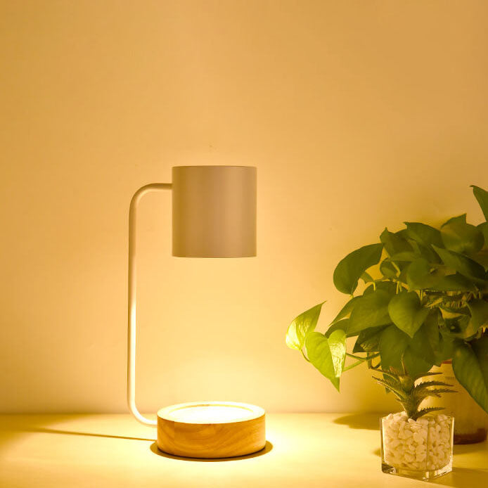 Japanese Minimalist Candle Warmer Lamp | Wooden Base Dimmable – Home Decor, Gift