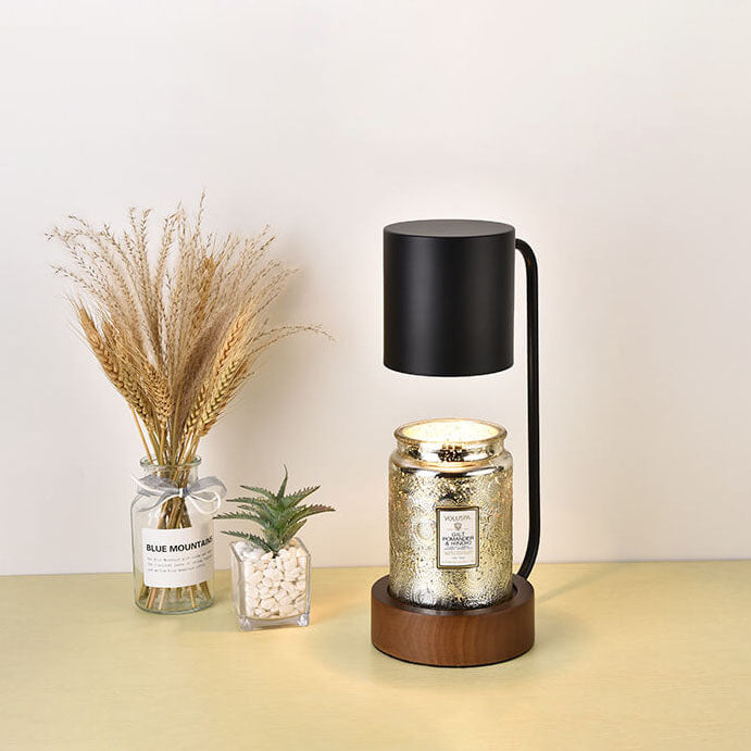 Japanese Minimalist Candle Warmer Lamp | Wooden Base Dimmable – Home Decor, Gift