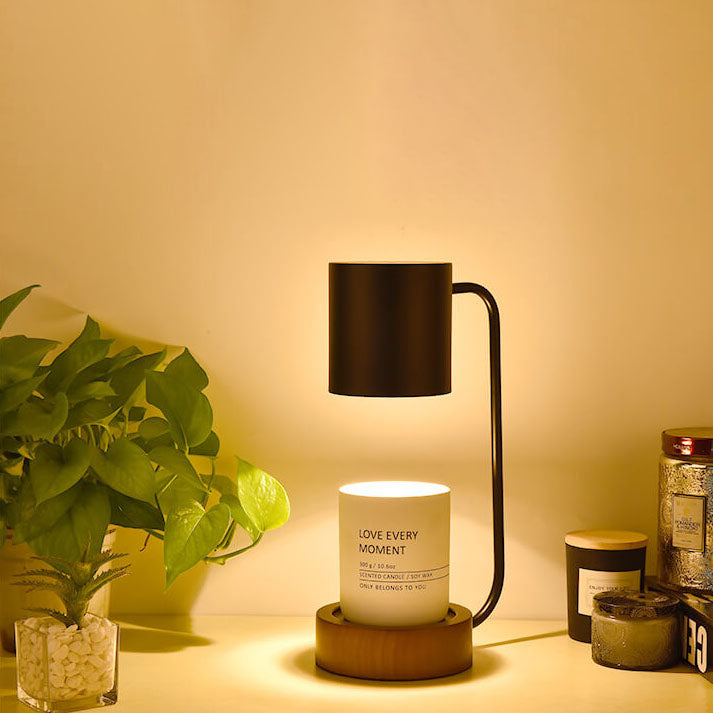 Japanese Minimalist Candle Warmer Lamp | Wooden Base Dimmable – Home Decor, Gift