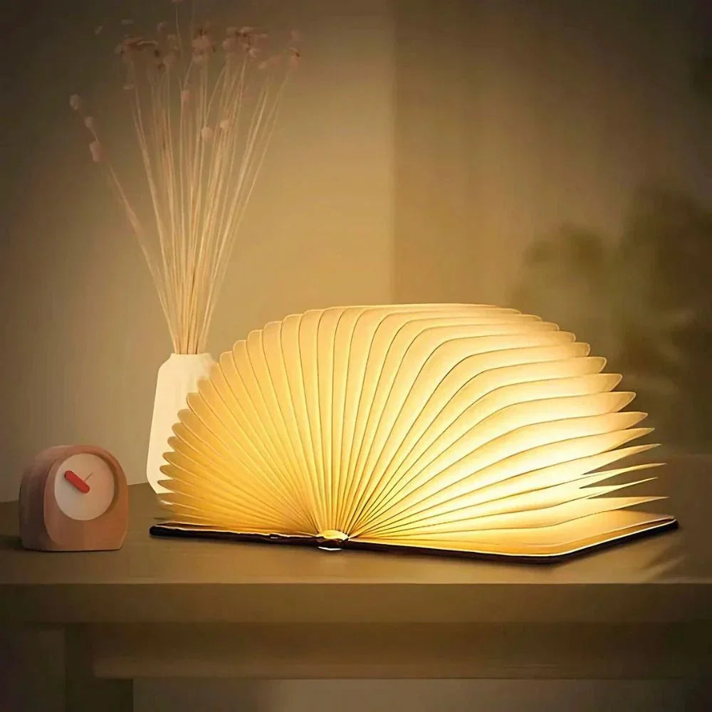 Lumibook Table Lamp 360° Foldable Rechargeable Light – Home Office, Gift