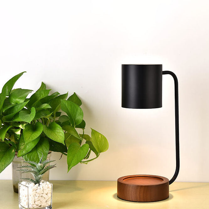 Japanese Minimalist Candle Warmer Lamp | Wooden Base Dimmable – Home Decor, Gift