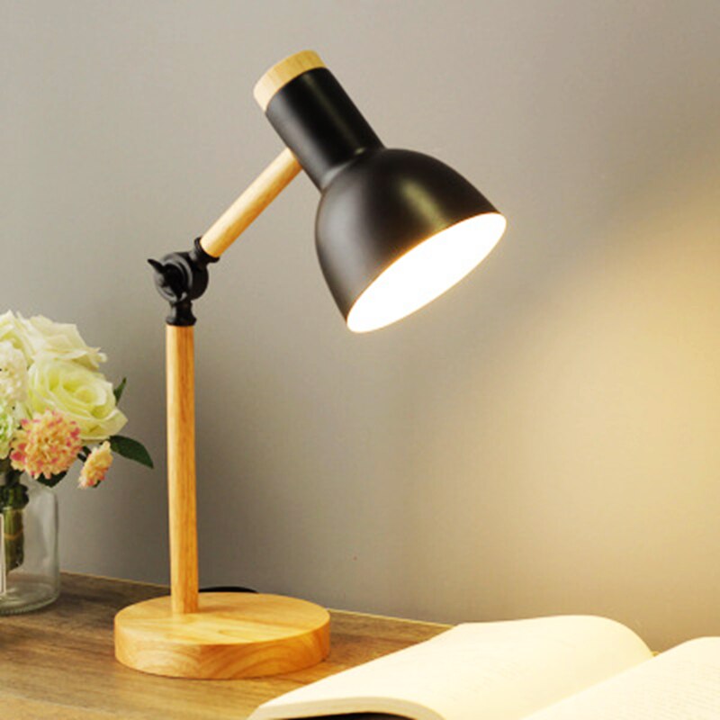 Nordic LED Desk Lamp | Wooden Scandinavian Minimalist Design – Home Office, Gift