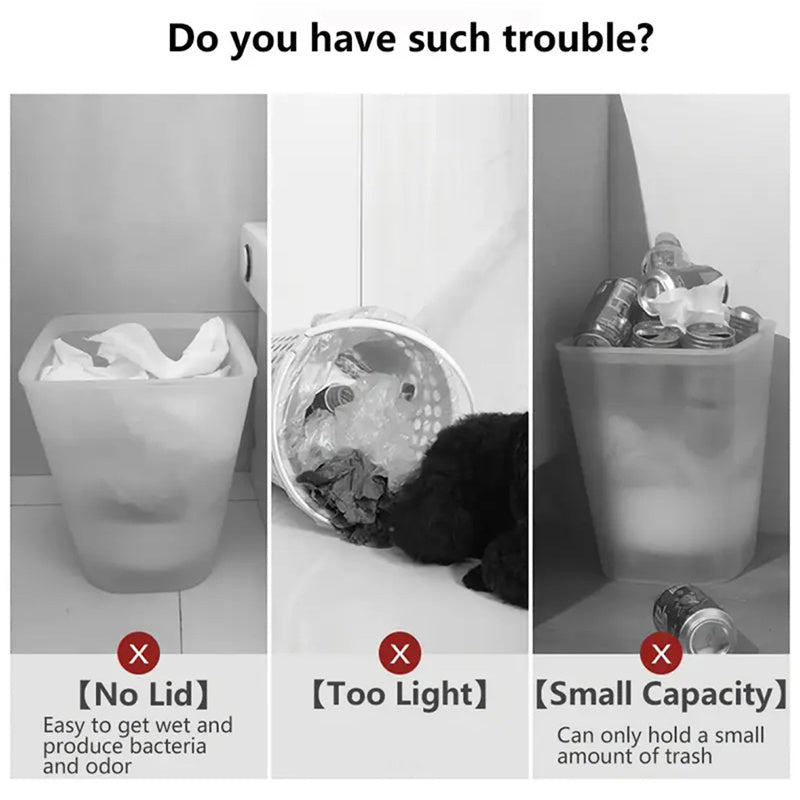 15L Odour-Sealing Trash Can with Elevated Legs – Kitchen, Bathroom