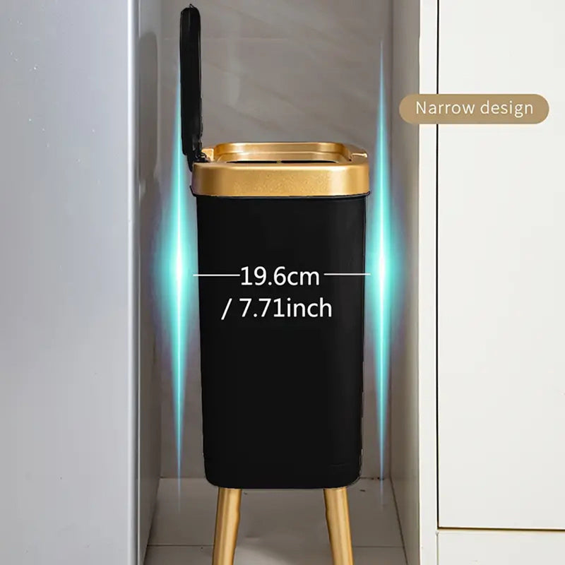 15L Odour-Sealing Trash Can with Elevated Legs – Kitchen, Bathroom