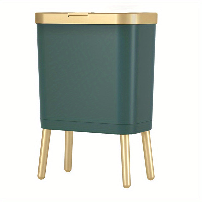 15L Odour-Sealing Trash Can with Elevated Legs – Kitchen, Bathroom