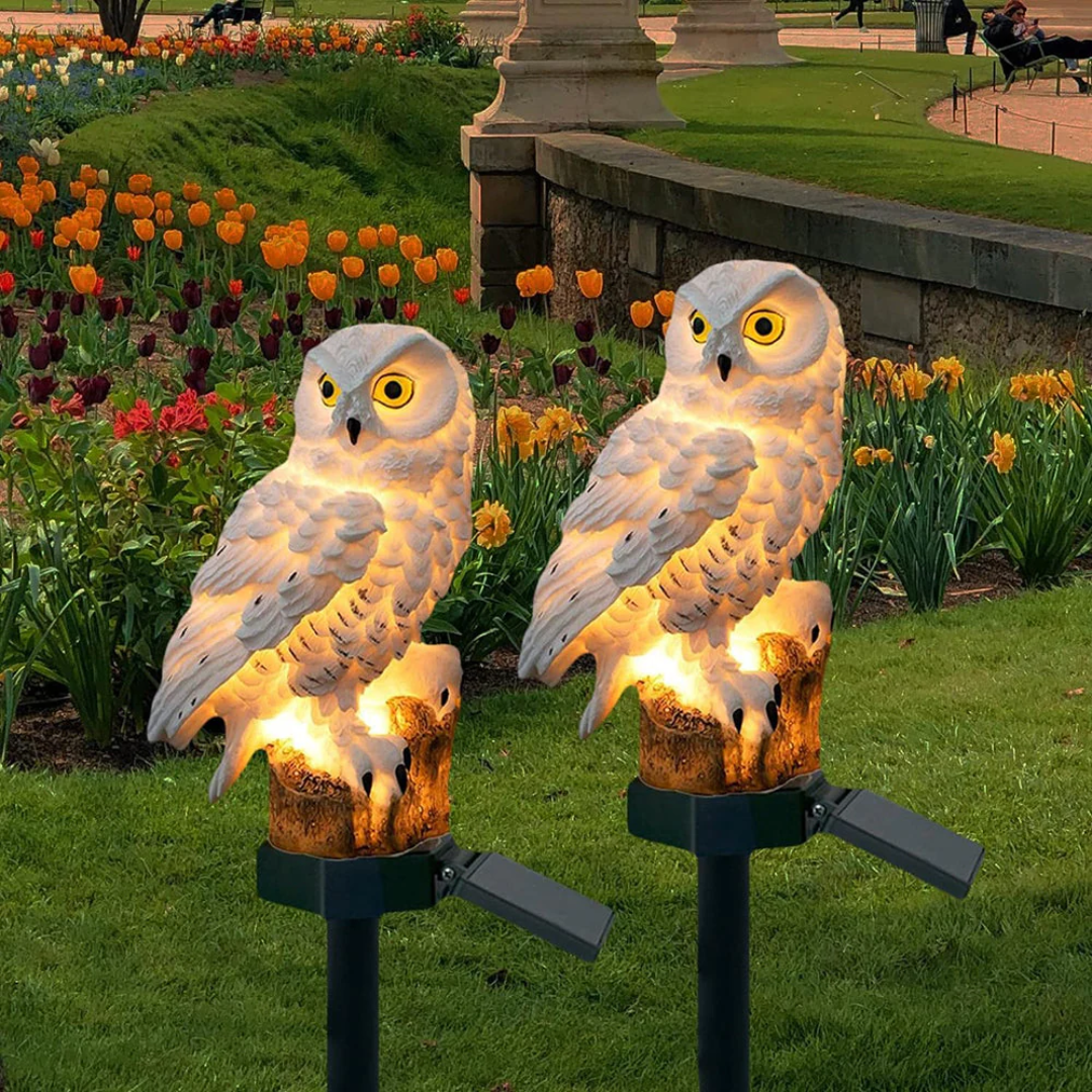 Solar Garden Light Owl Stake Lamp – Outdoor Pathway, Decorative Lighting