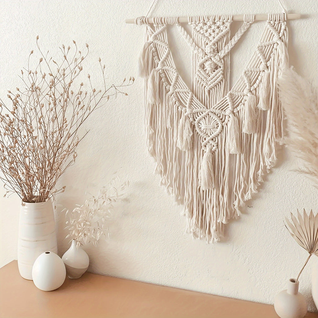 Bohemian Macrame Wall Hanging | Handcrafted Woven Tapestry – Home Decor, Gift