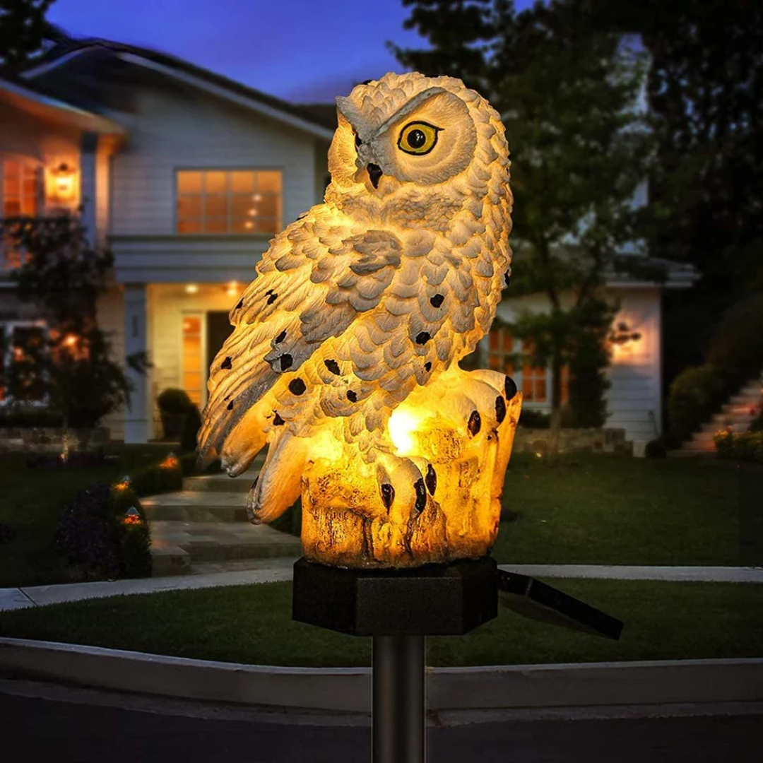 Solar Garden Light Owl Stake Lamp – Outdoor Pathway, Decorative Lighting