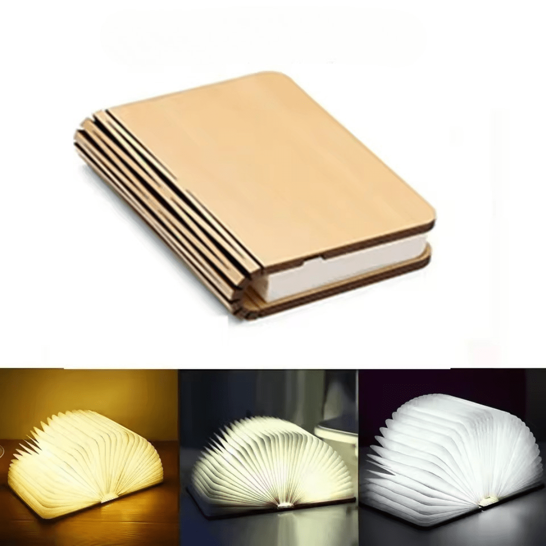Lumibook Table Lamp 360° Foldable Rechargeable Light – Home Office, Gift