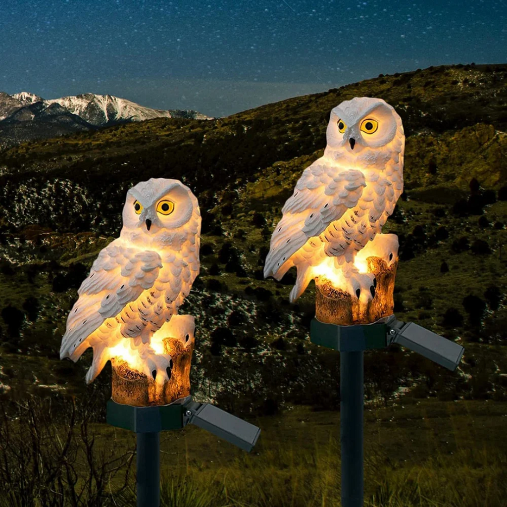 Solar Garden Light Owl Stake Lamp – Outdoor Pathway, Decorative Lighting