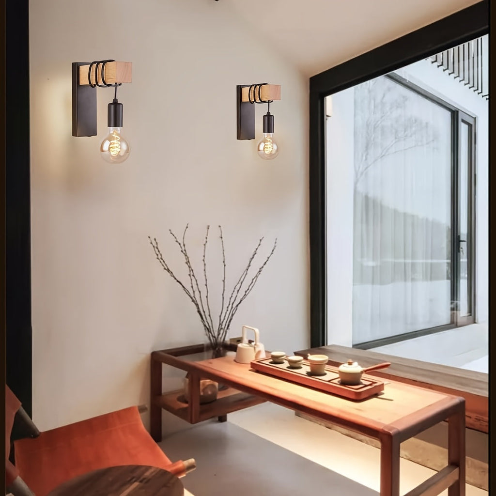 Modern Industrial Wall Sconce E27 Base Metal Finish – Home Decor, Ambient Lighting