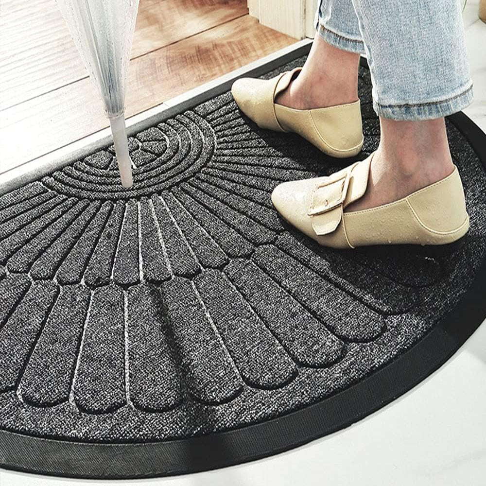 Door Mat Non-Slip Rubber Semi-Circular – Entryway, Home Decor
