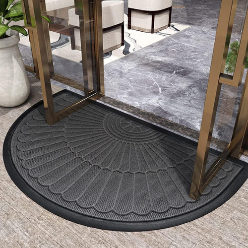 Door Mat Non-Slip Rubber Semi-Circular – Entryway, Home Decor