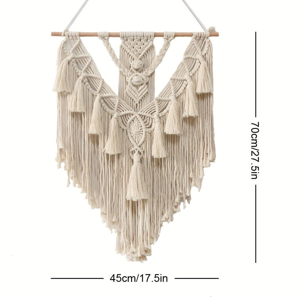 Bohemian Macrame Wall Hanging | Handcrafted Woven Tapestry – Home Decor, Gift