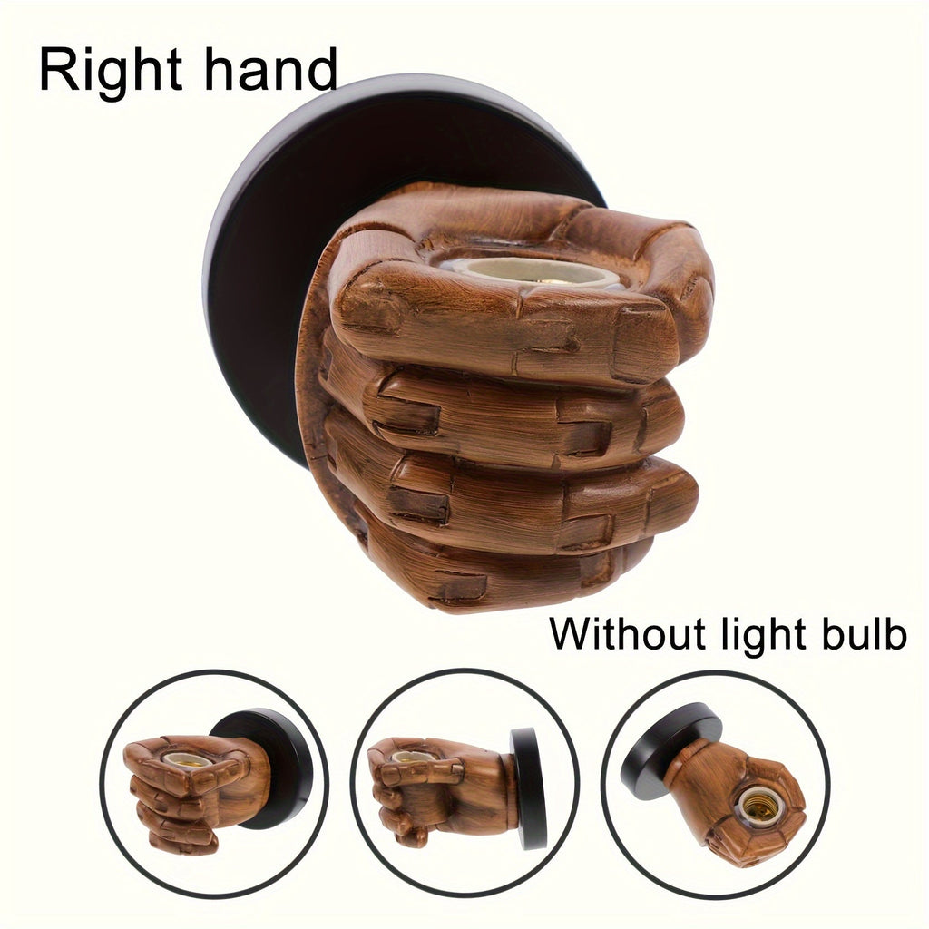 Industrial Hand Wall Lamp Resin E26 Sconce – Home Decor, Ambient Lighting