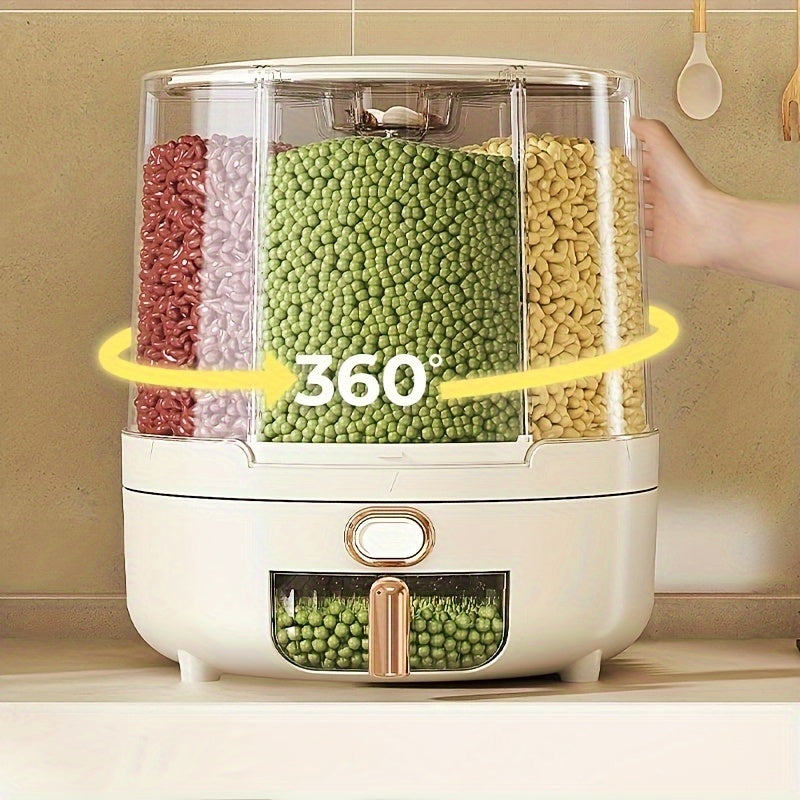 Rotating Airtight Food Storage Container | Large-Capacity Dispenser – Kitchen, Space-Saving