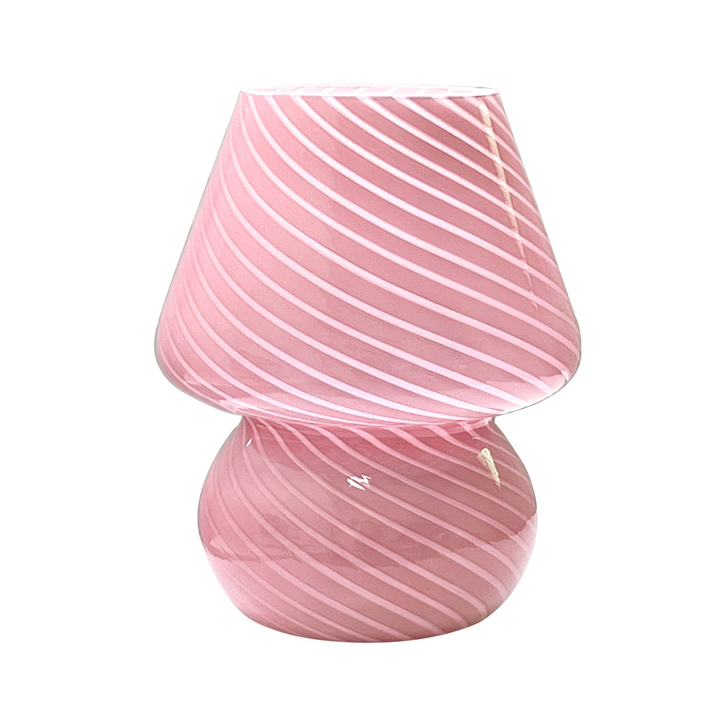 Murano-Style Glass Mushroom Lamp | USB Dimmable Table Light – Home Decor, Gift