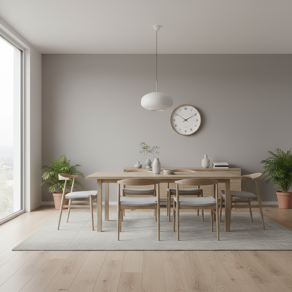 Nordic Wall Clock | Minimalist Wood Frame Design – Home Decor, Gift Idea