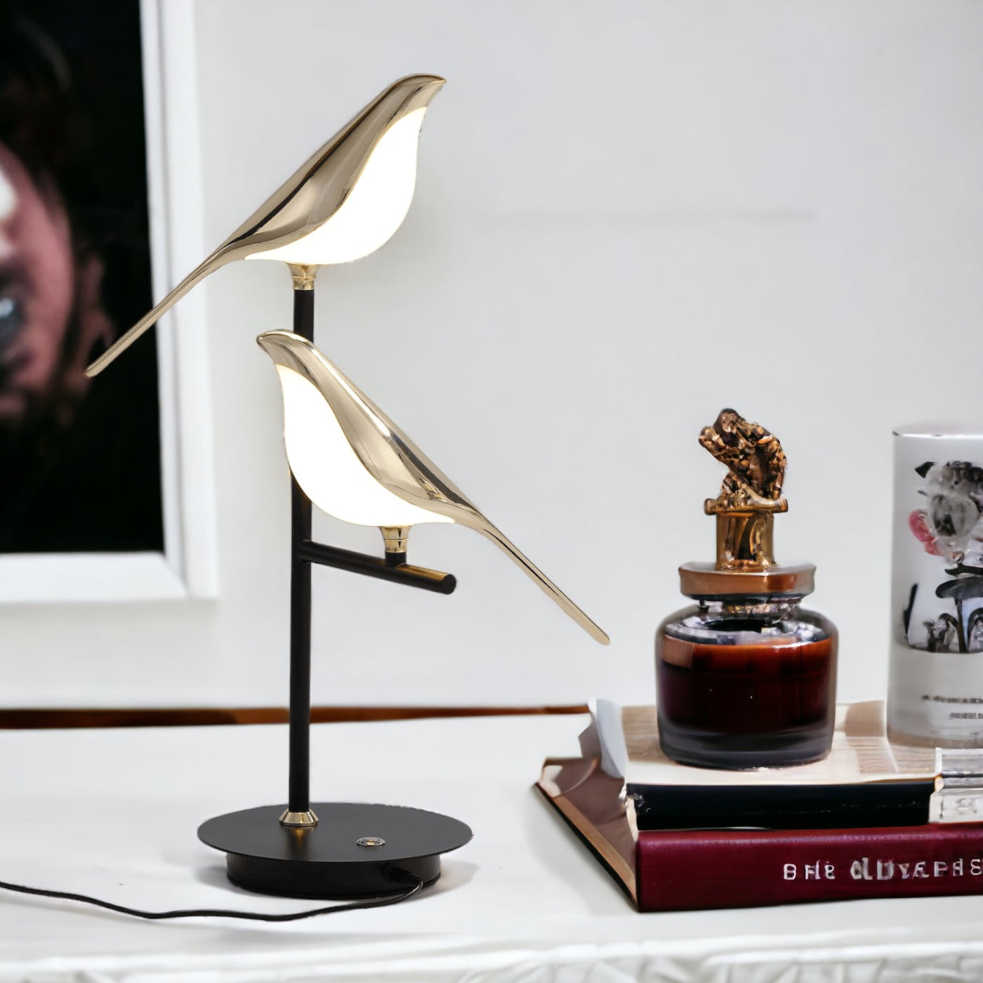 Golden Wall Lamp | Modern LED Sconce – Home Decor, Ambient Lighting