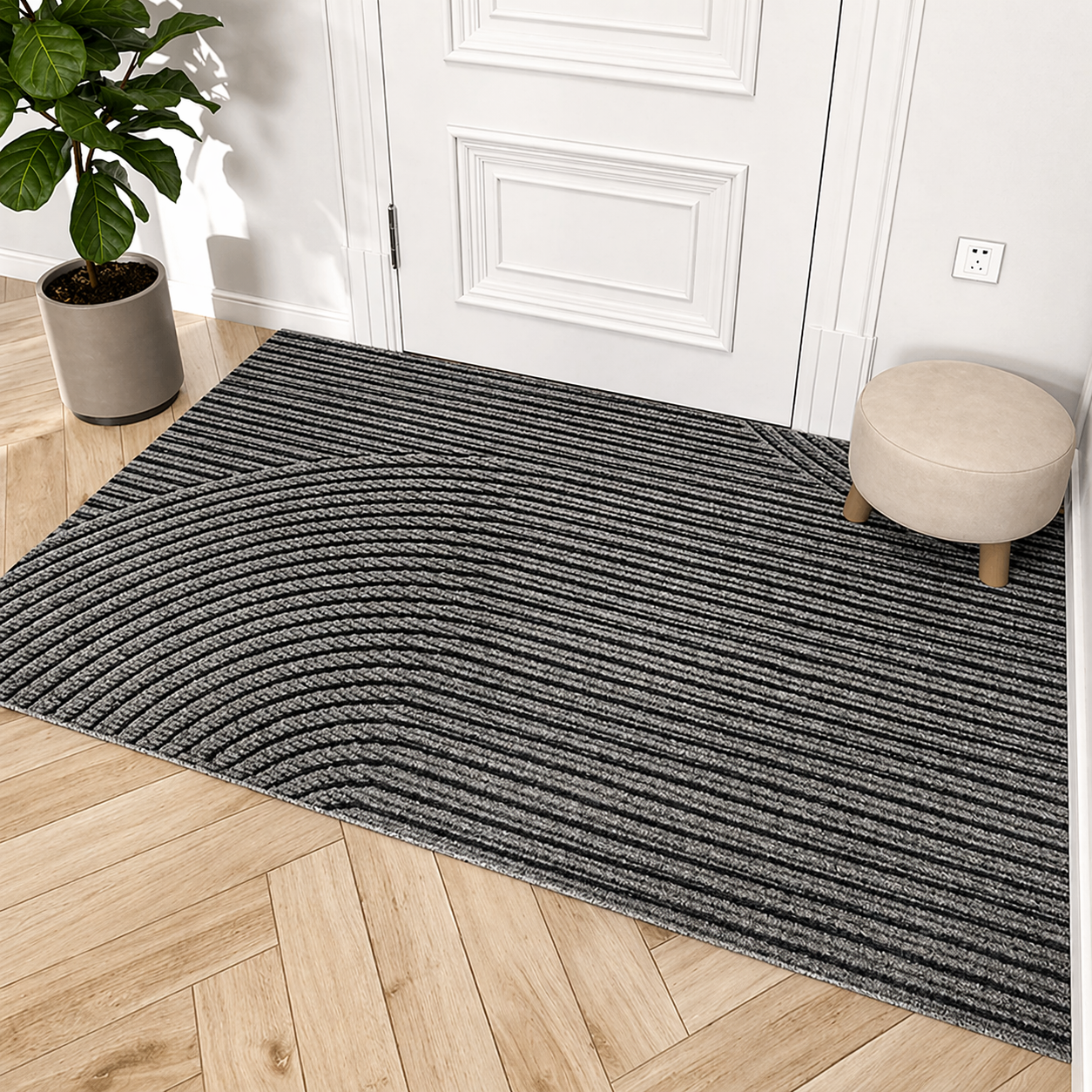 Durable Non-Slip Door Mat | Modern Dirt-Resistant – Home Entry, Indoor Use