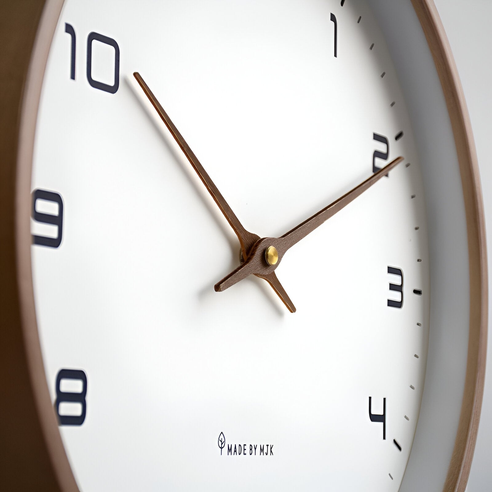 Nordic Wall Clock | Minimalist Wood Frame Design – Home Decor, Gift Idea