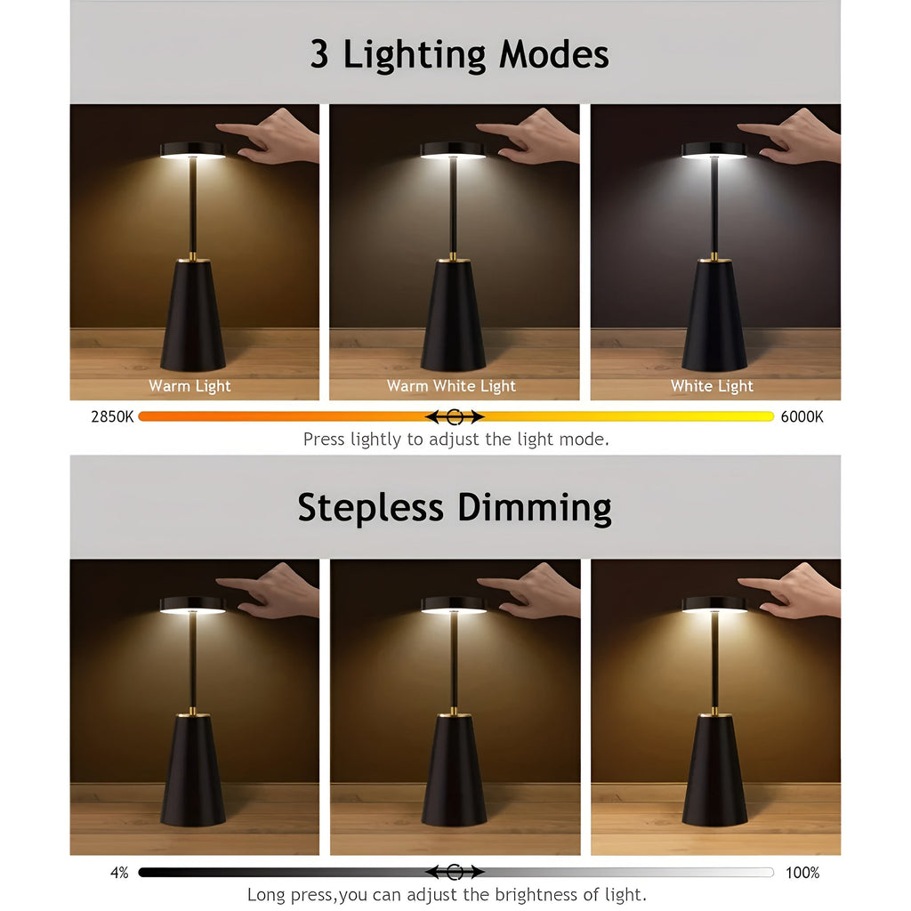 Wireless Rechargeable Table Lamp – Home Office, Gift