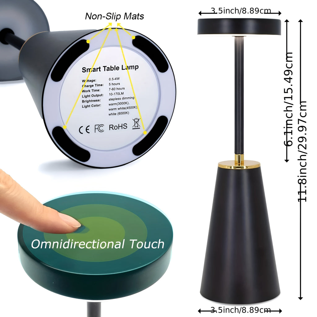 Wireless Rechargeable Table Lamp – Home Office, Gift