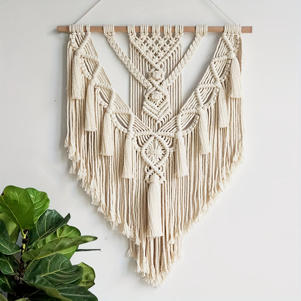 Bohemian Macrame Wall Hanging | Handcrafted Woven Tapestry – Home Decor, Gift