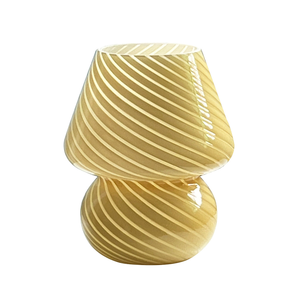 Murano-Style Glass Mushroom Lamp | USB Dimmable Table Light – Home Decor, Gift