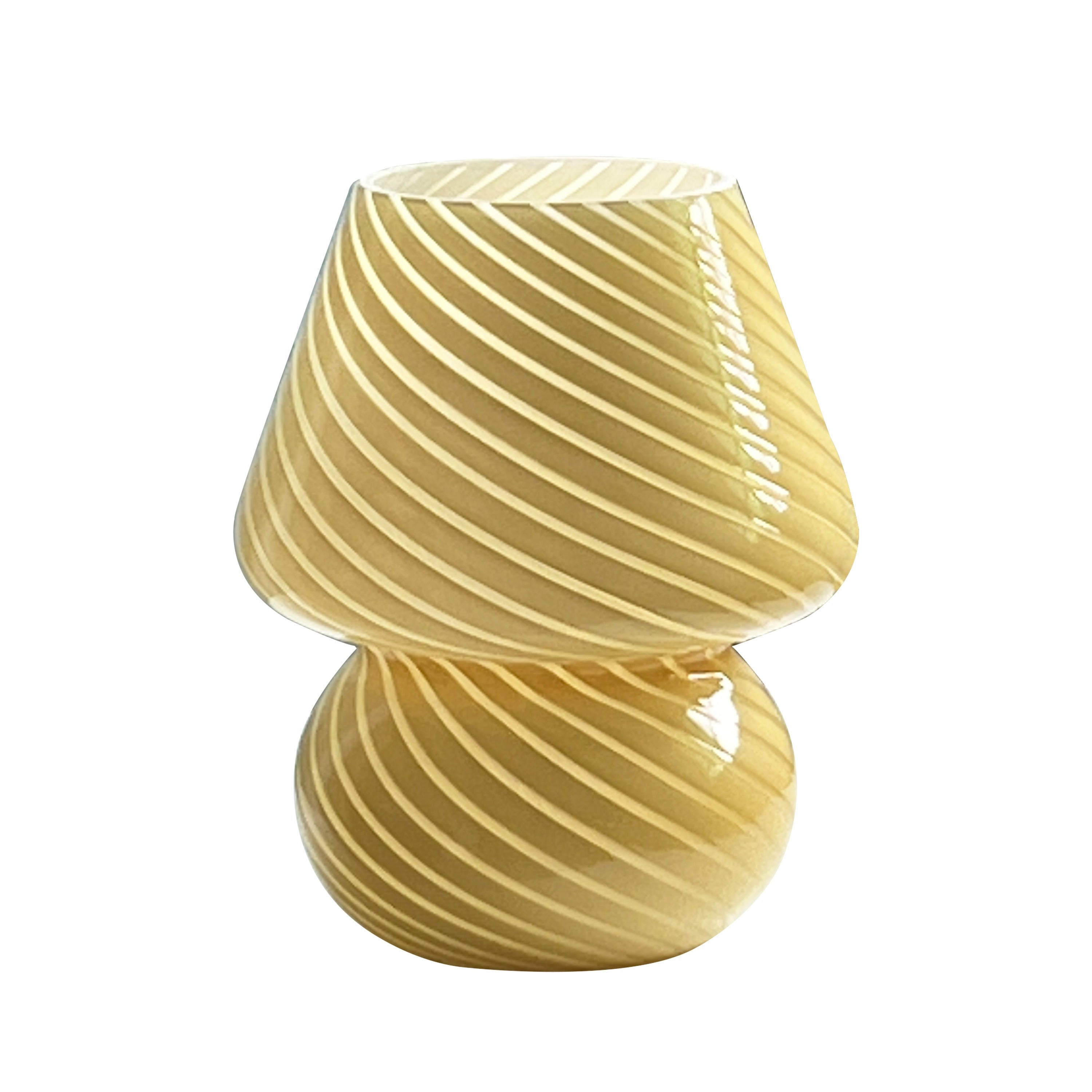 Murano-Style Glass Mushroom Lamp | USB Dimmable Table Light – Home Decor, Gift