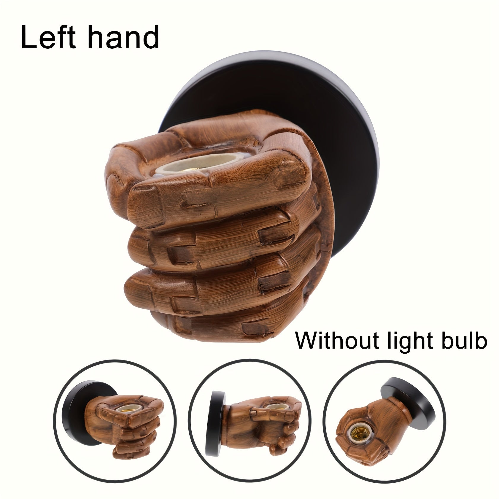 Industrial Hand Wall Lamp Resin E26 Sconce – Home Decor, Ambient Lighting