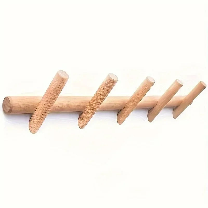 Maeve Wall Rack | Solid Oak Organiser – Home Storage, Space-Saving
