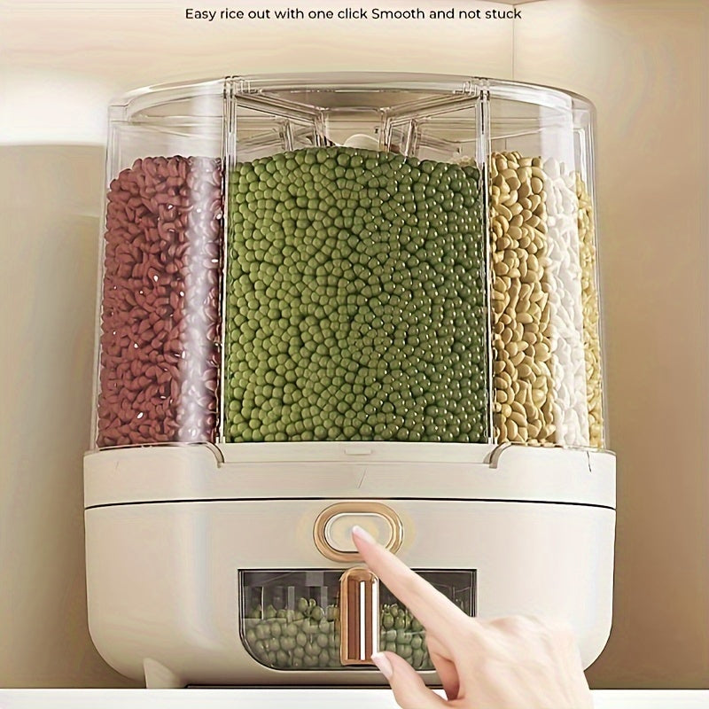 Rotating Airtight Food Storage Container | Large-Capacity Dispenser – Kitchen, Space-Saving