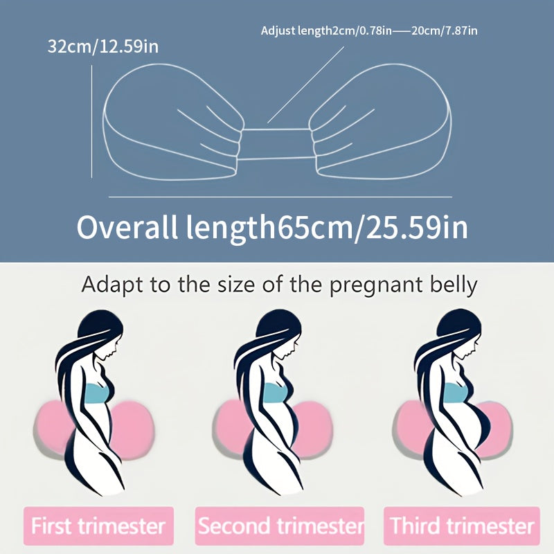 Adjustable Pregnancy Pillow | Ergonomic Support for Side & Stomach Sleepers – Sleep Comfort, Maternity Care