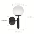 Modern Glass Globe Wall Sconce | Polished Metal Fixture – Home Lighting, Elegant Decor