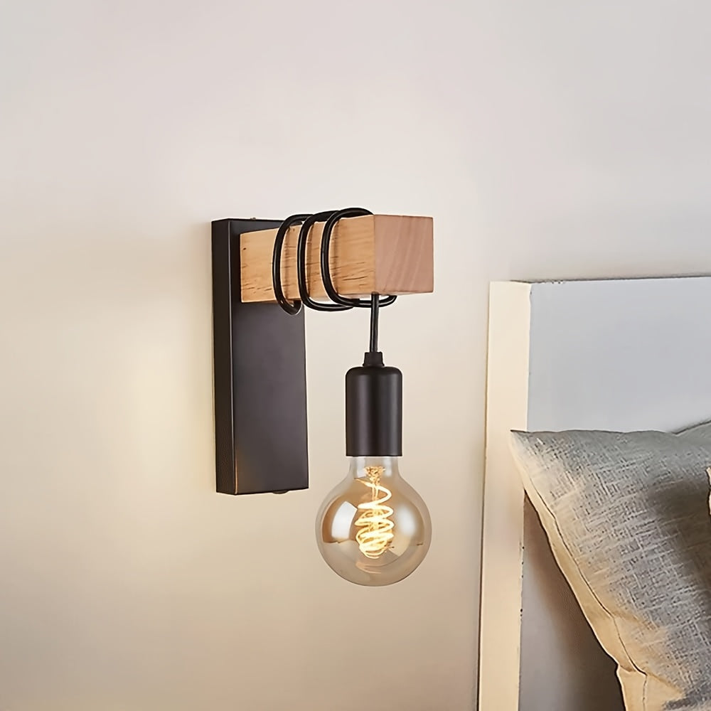 Modern Industrial Wall Sconce E27 Base Metal Finish – Home Decor, Ambient Lighting