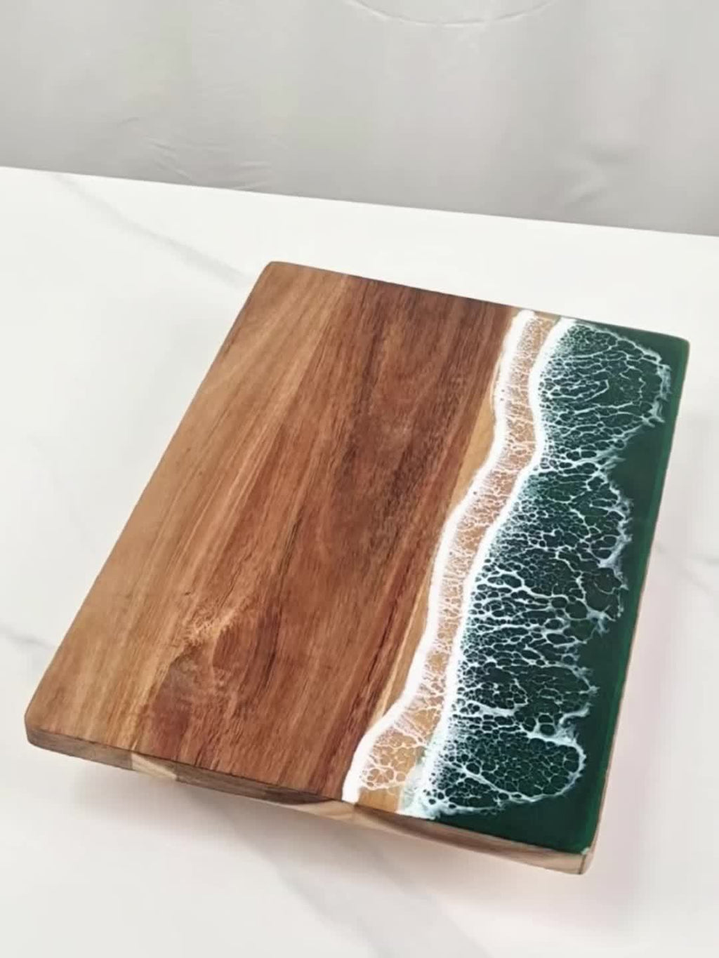 Wave Resin Cutting Board | Acacia Wood Cheese & Serving Board – Kitchen, Dining