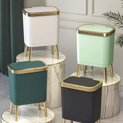 15L Odour-Sealing Trash Can with Elevated Legs – Kitchen, Bathroom