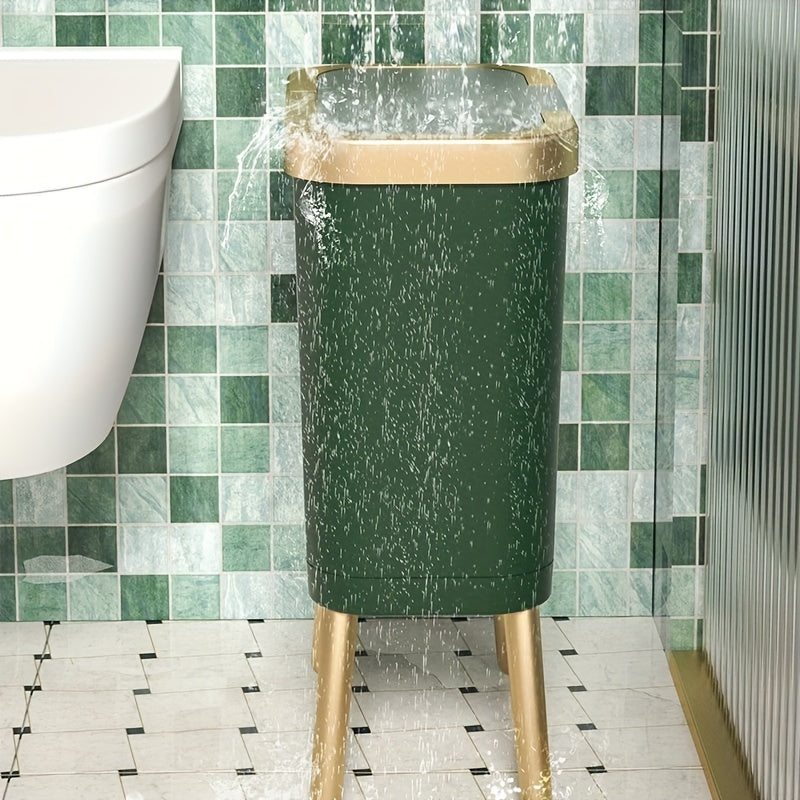 15L Odour-Sealing Trash Can with Elevated Legs – Kitchen, Bathroom