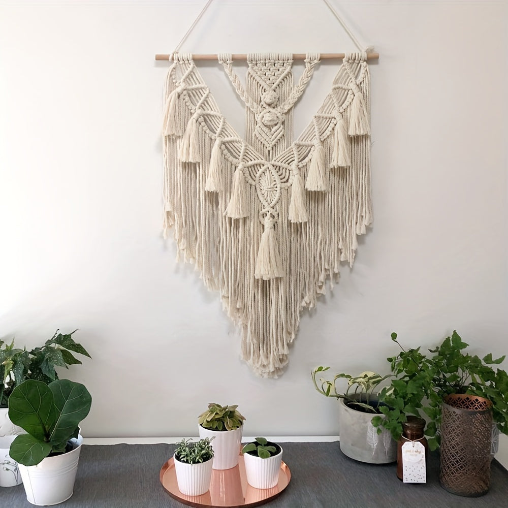 Bohemian Macrame Wall Hanging | Handcrafted Woven Tapestry – Home Decor, Gift