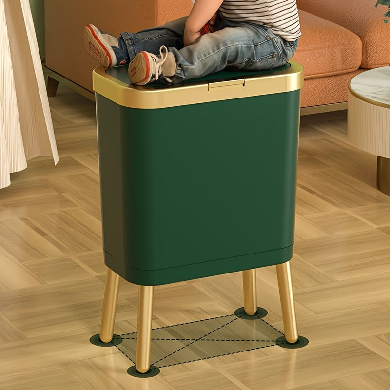 15L Odour-Sealing Trash Can with Elevated Legs – Kitchen, Bathroom