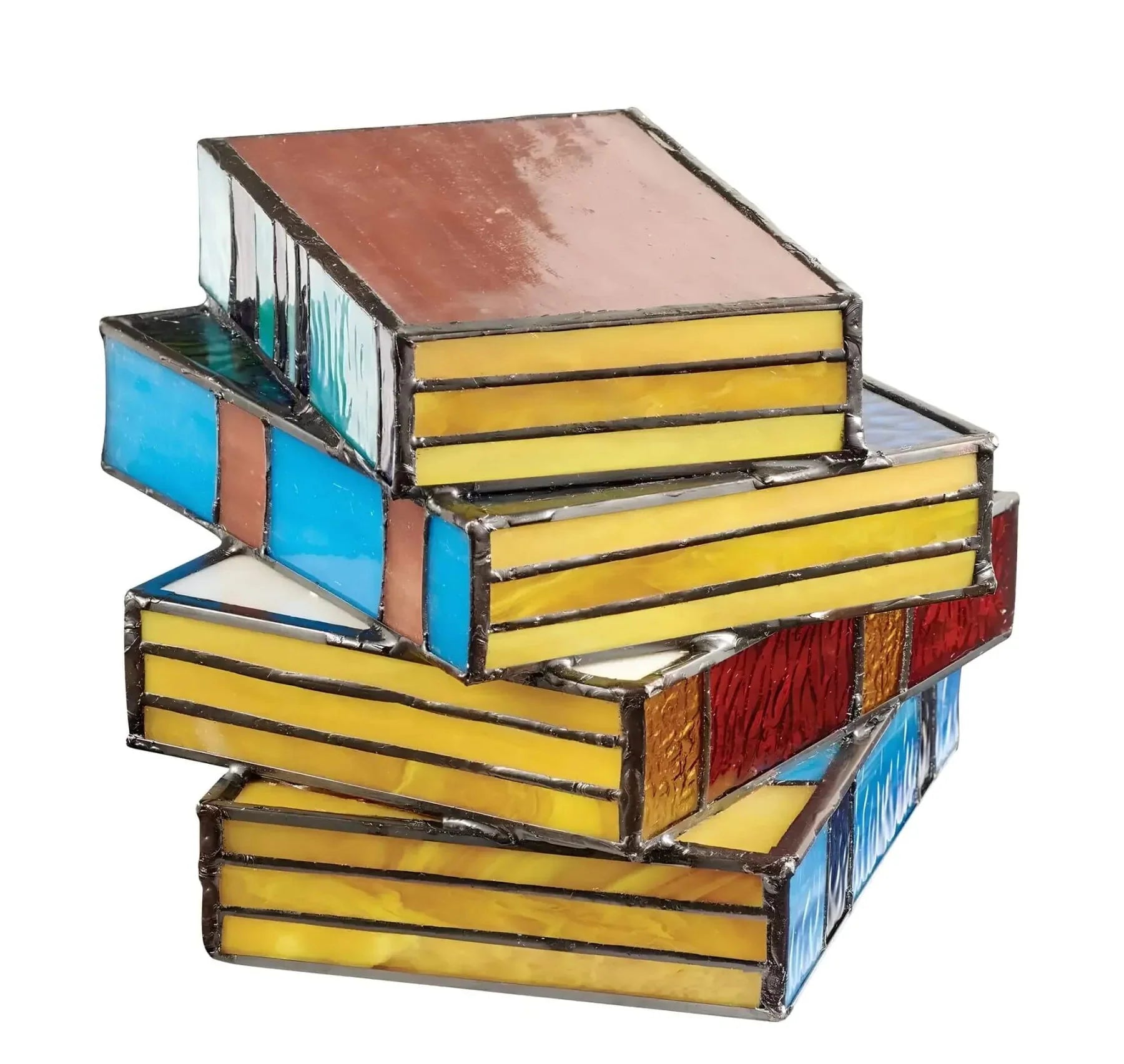 Stained Glass Book Lamp | Handcrafted Art Lighting – Home Decor, Gift