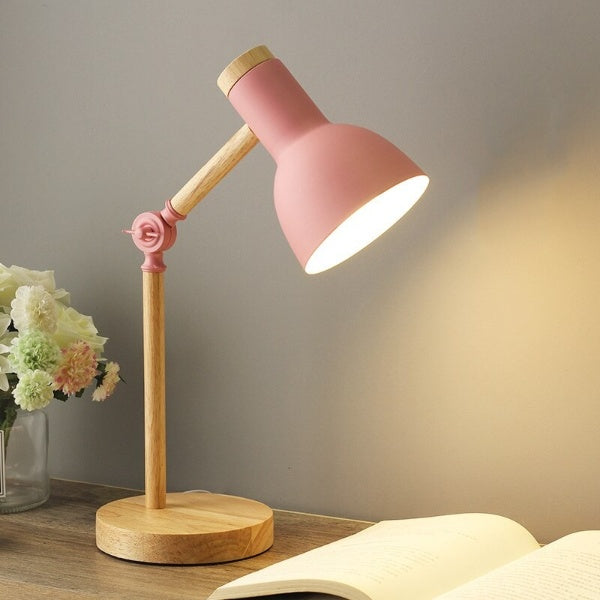 Nordic LED Desk Lamp | Wooden Scandinavian Minimalist Design – Home Office, Gift
