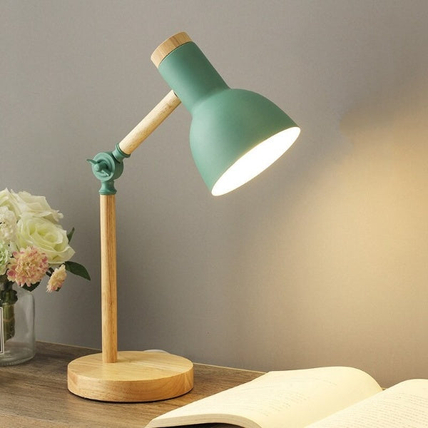 Nordic LED Desk Lamp | Wooden Scandinavian Minimalist Design – Home Office, Gift