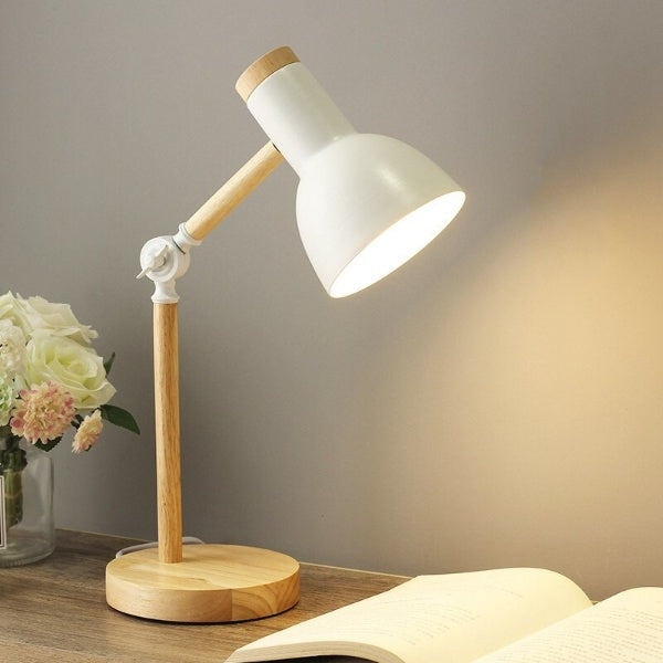 Nordic LED Desk Lamp | Wooden Scandinavian Minimalist Design – Home Office, Gift