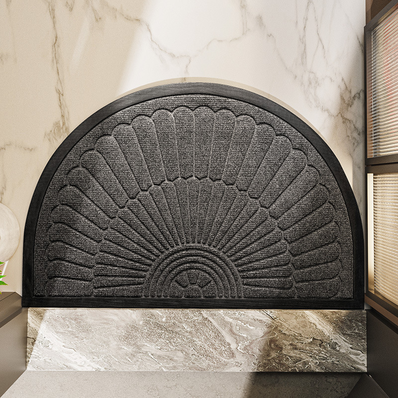 Door Mat Non-Slip Rubber Semi-Circular – Entryway, Home Decor