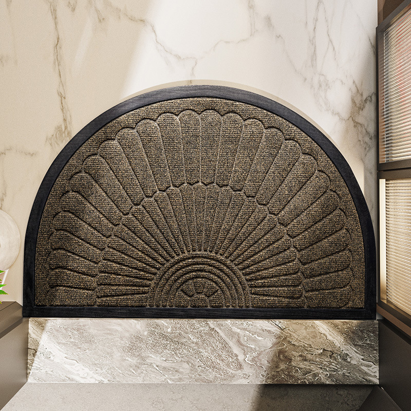 Door Mat Non-Slip Rubber Semi-Circular – Entryway, Home Decor