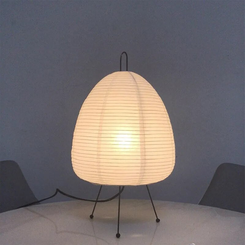 Japanese Rice Paper Table Lamp | Minimalist Design – Home Decor, Zen Lighting